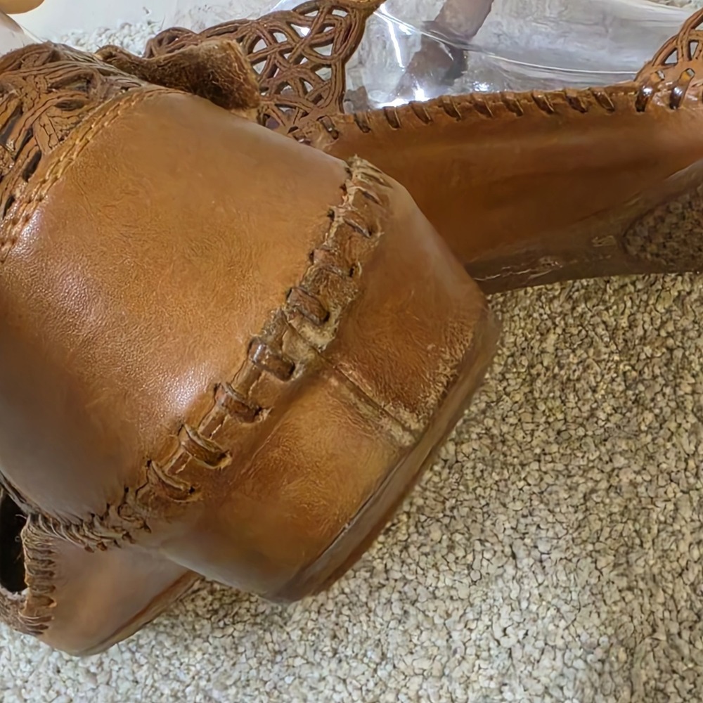 Pikolinos Mary Jane Puerto Vallarta Ankle Strap Leather Sandals Rustic Sz 8.5 - Picture 8 of 10